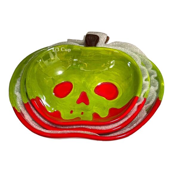 Disney VILLAINS Poison Apple Measuring Cups Set Witchy Decor Goth Hand Painted - Picture 9 of 15